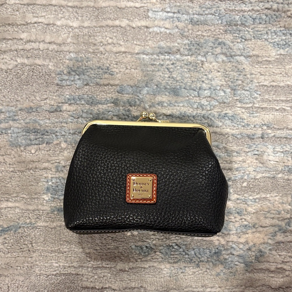 Dooney & Bourke Black Leather Coin Pouch